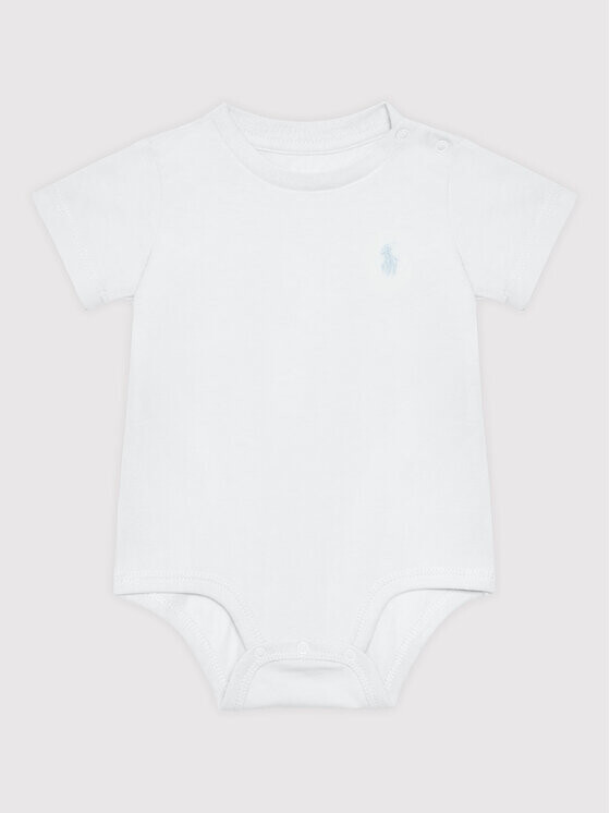 

Детское боди стандартного кроя Polo Ralph Lauren, белый
