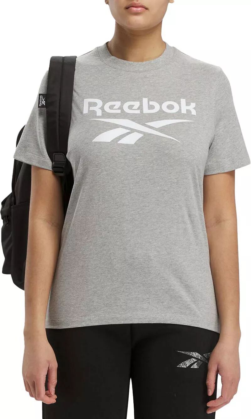 Женская футболка Reebok с большим логотипом Identity, серый