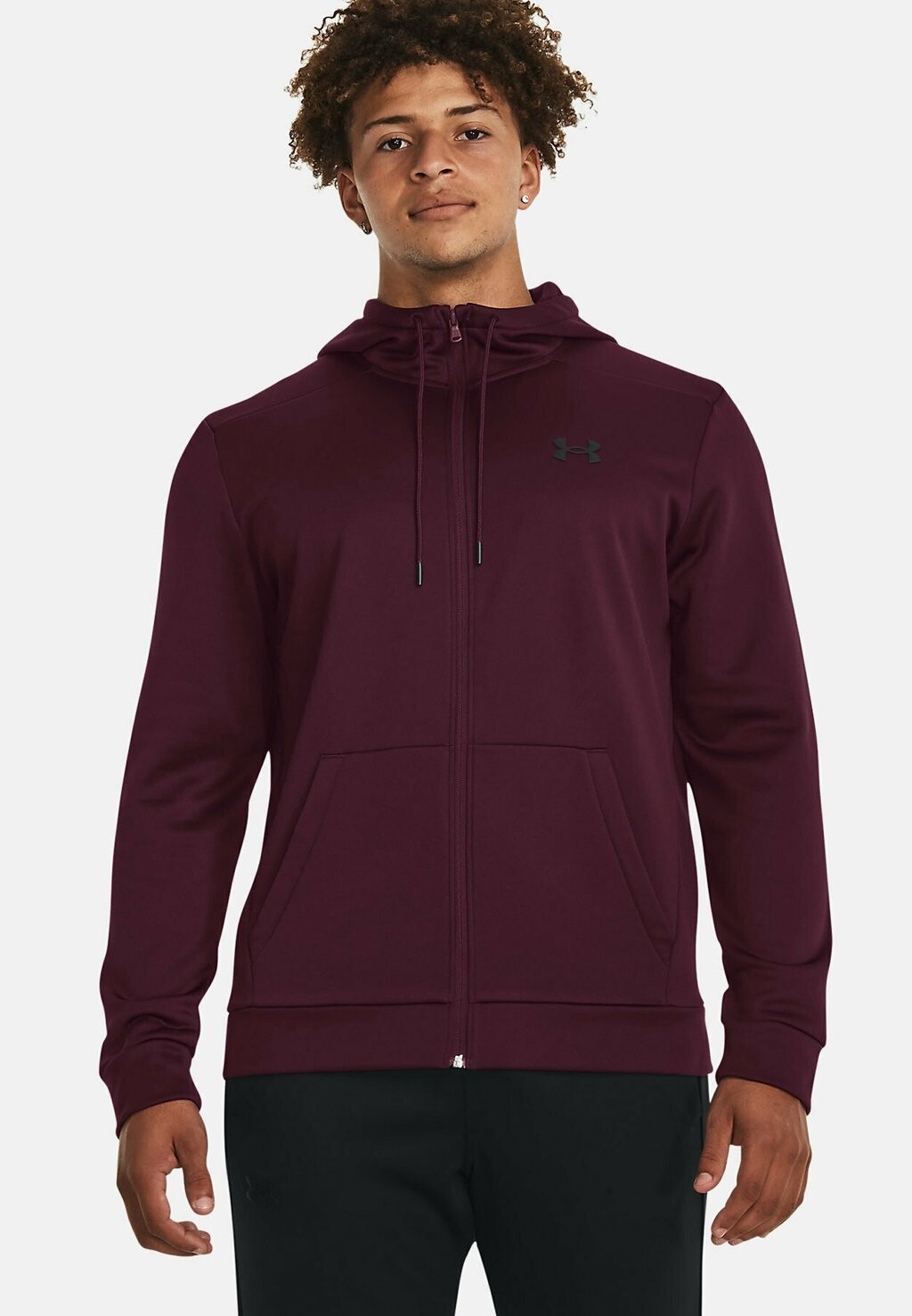 

Толстовка на молнии Under Armour, темно-бордовая