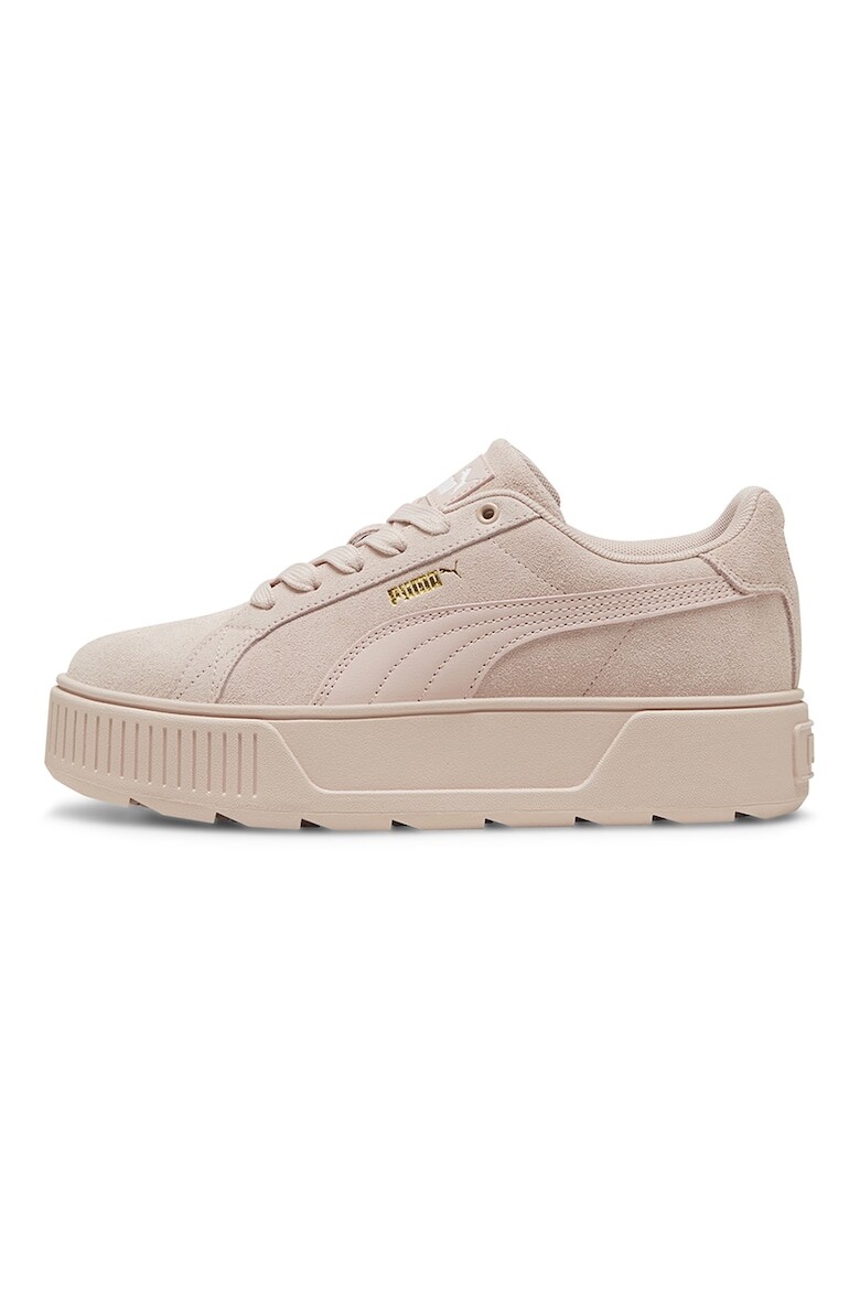 

Замшевые спортивные туфли Karmen с экокожей Puma, розовый