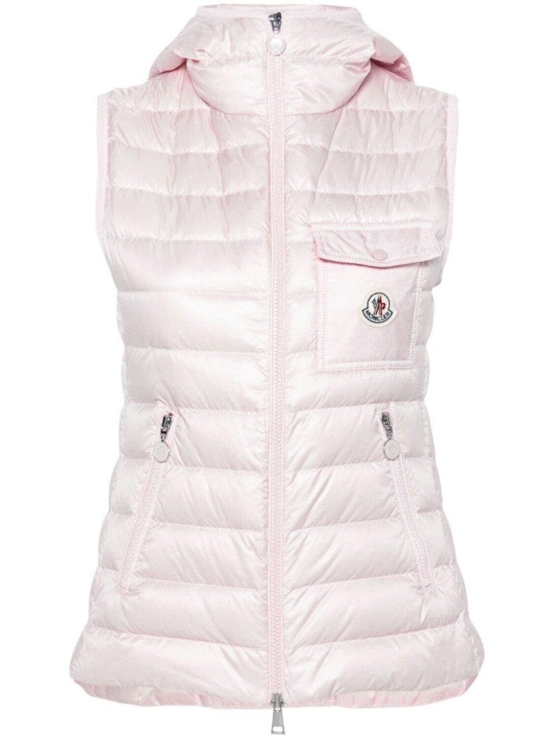 

Moncler жилет Glygos с капюшоном, розовый