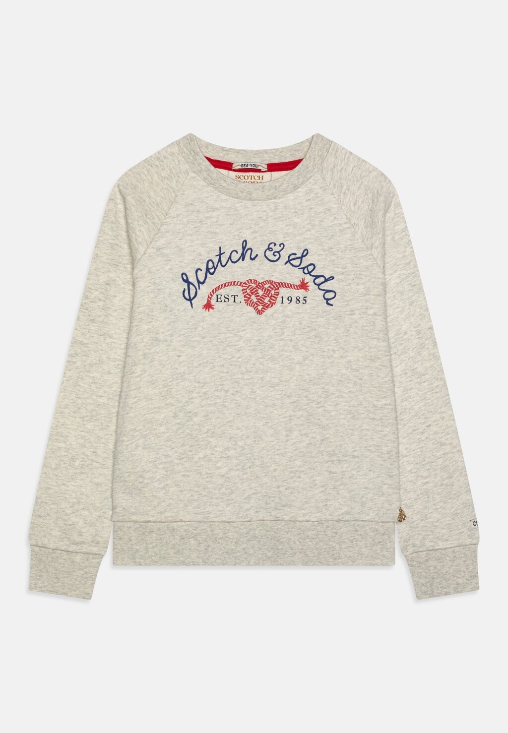 

Толстовка Raglan Printed Regular Fit Scotch & Soda, цвет light grey melange