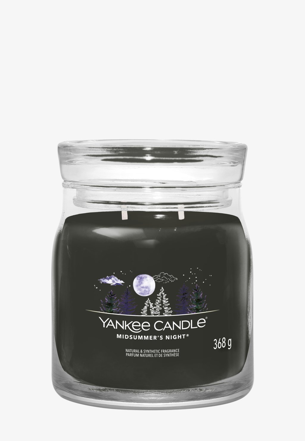 Ароматическая свеча Signature Medium Jar Midsummers Night Yankee Candle, черный
