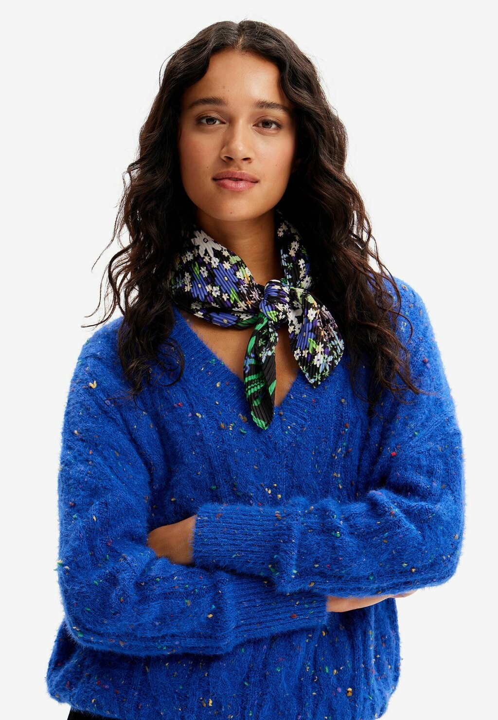 

Шарф ПЛИССИРОВАННЫЙ КВАДРАТ Desigual, зеленый