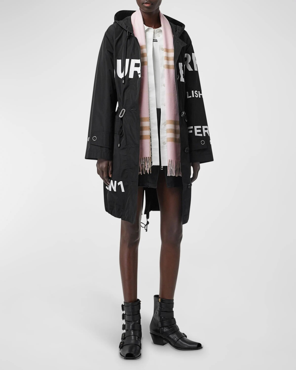 

Кашемировый шарф в клетку Giant Check Burberry, цвет Pale Candy Pink