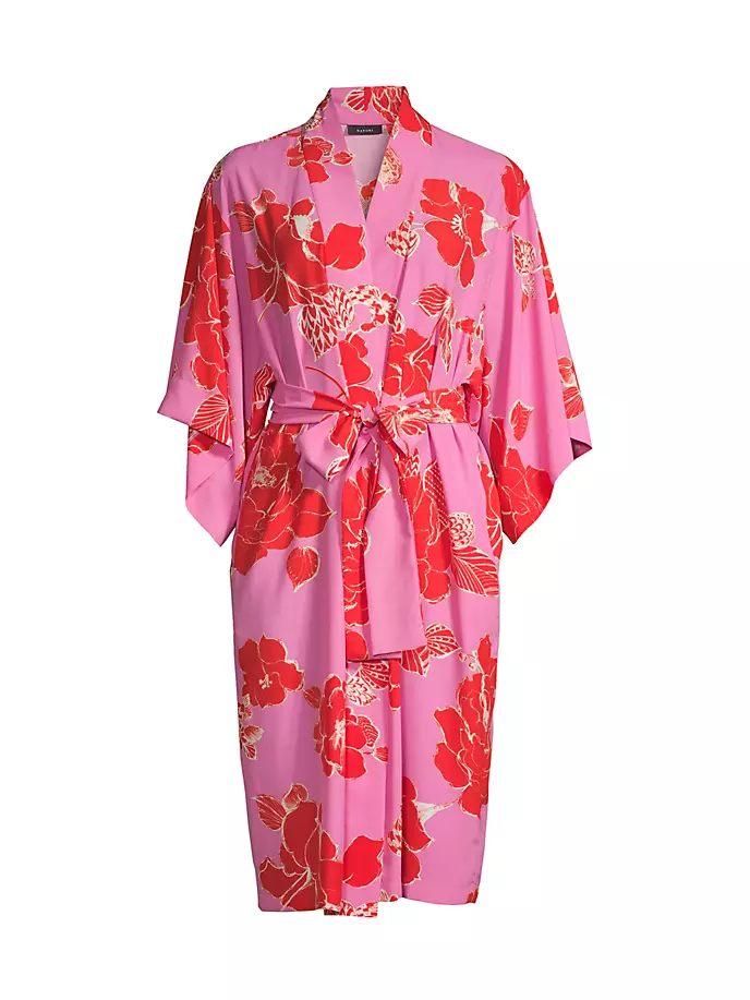 

Халат из шармёза «Цветок страсти» Natori, красный