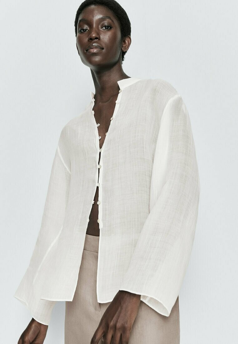 

Блуза на пуговицах Massimo Dutti, белый
