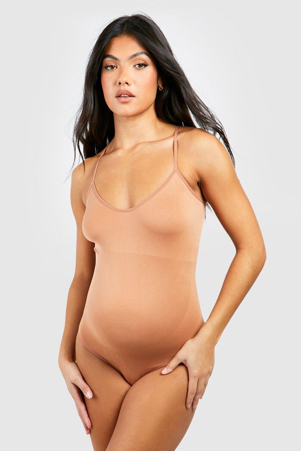 

Боди для материалов sculpt shapewear Boohoo, песочный