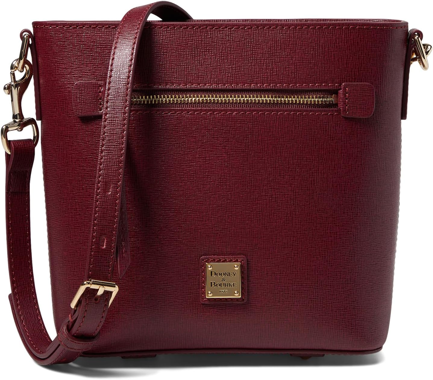 

Маленькая сумка через плечо Saffiano II на молнии Dooney & Bourke, цвет Cranberry