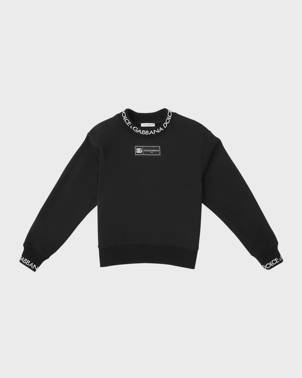 

Хлопковая толстовка для мальчика с этикеткой-логотипом Dolce&Gabbana, цвет Black