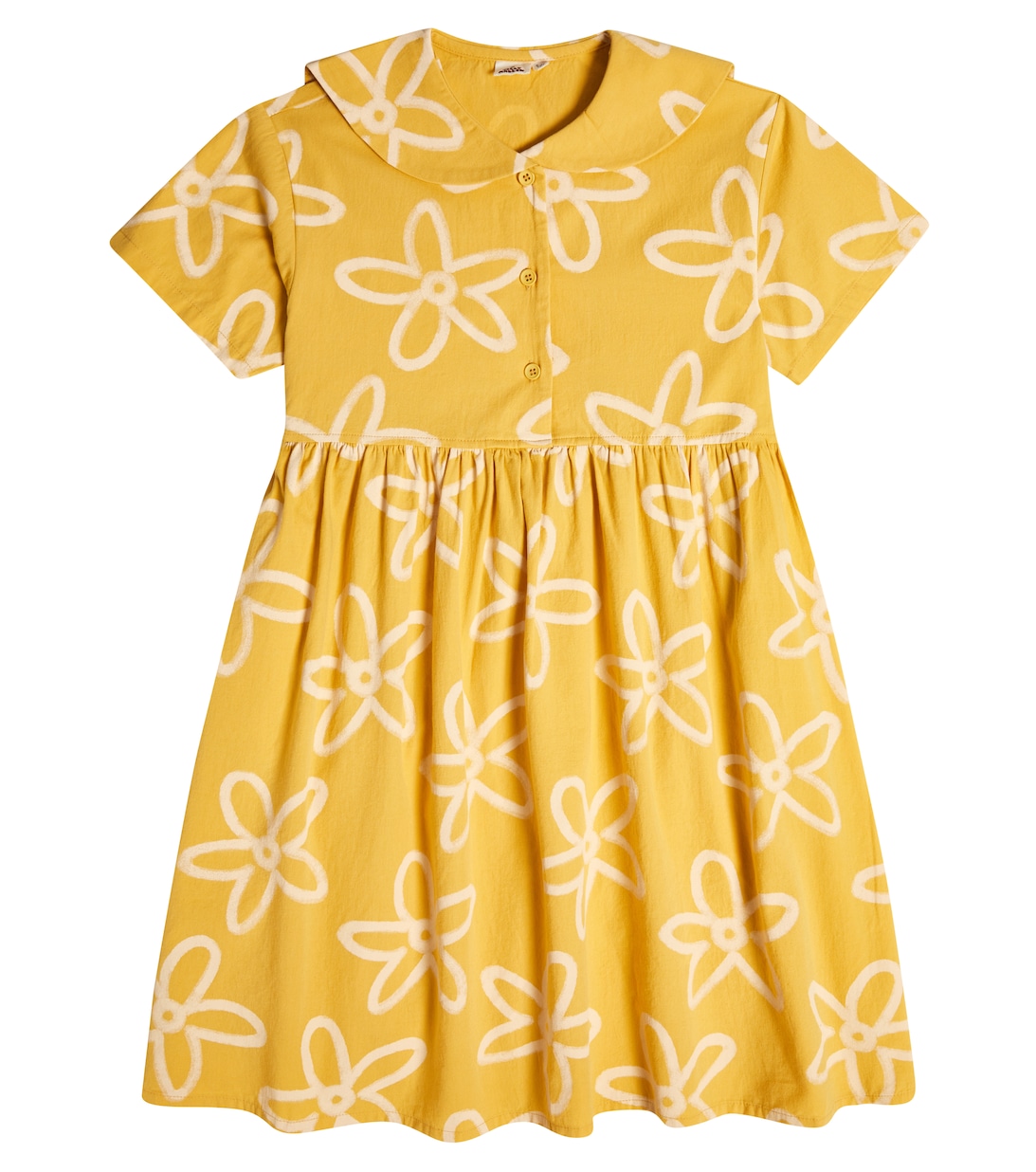 Хлопковое платье с цветочным принтом Jellymallow, желтый