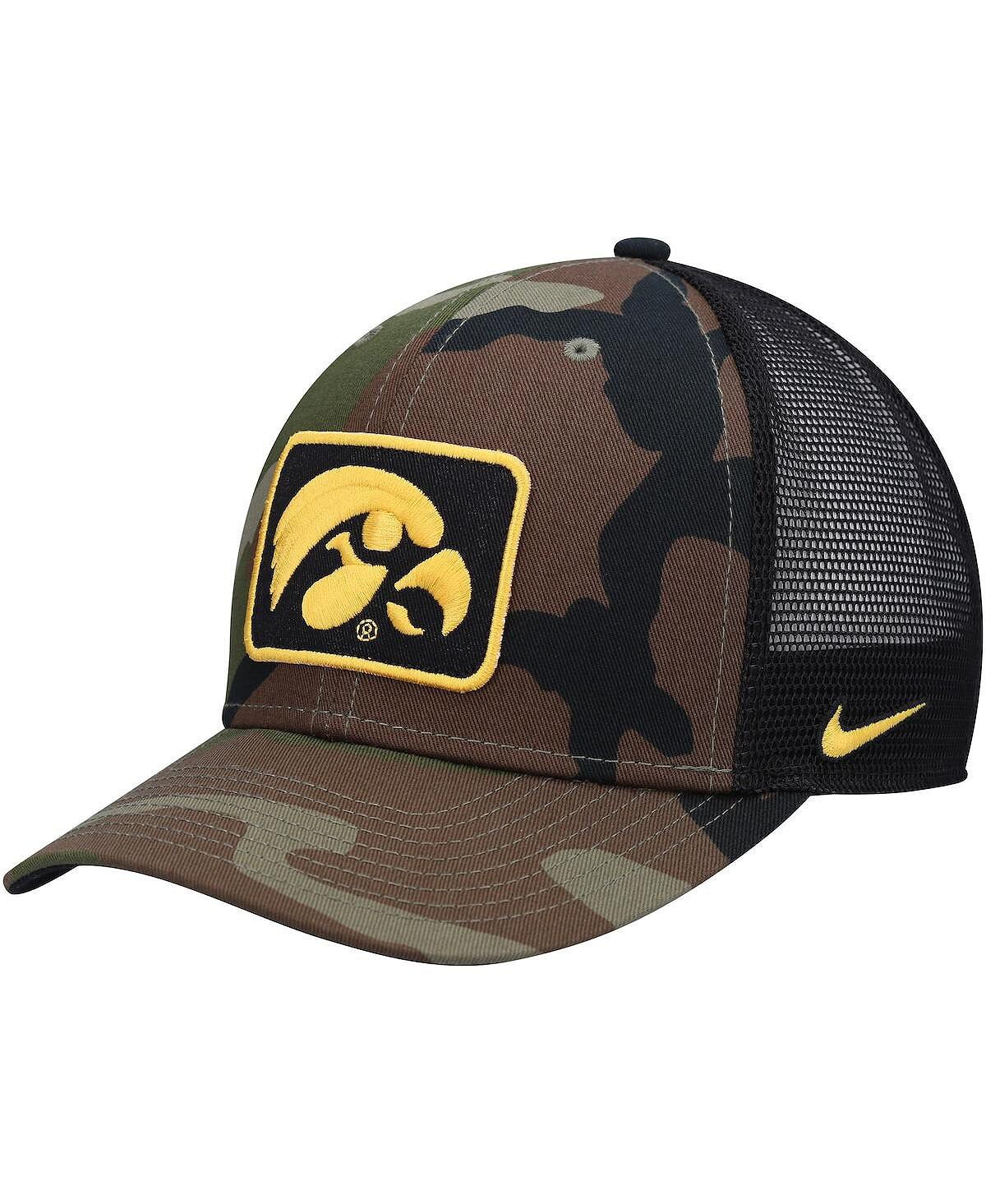 

Мужская камуфляжная, черная кепка Iowa Hawkeyes Classic99 Trucker Snapback Nike