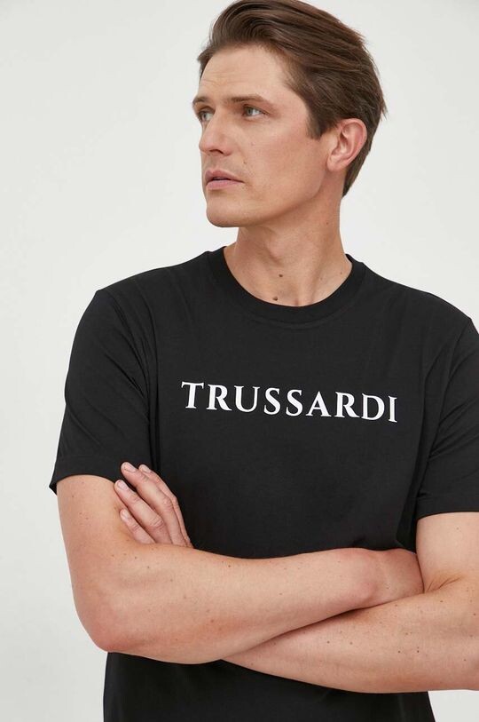 

Хлопковая футболка Trussardi, черный