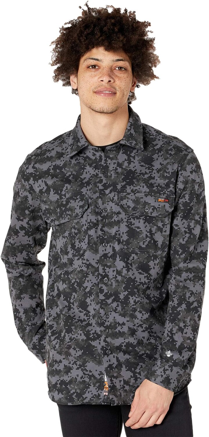 

Рубашка с пуговицами спереди из хлопка FR Timberland PRO, цвет Digi Camo
