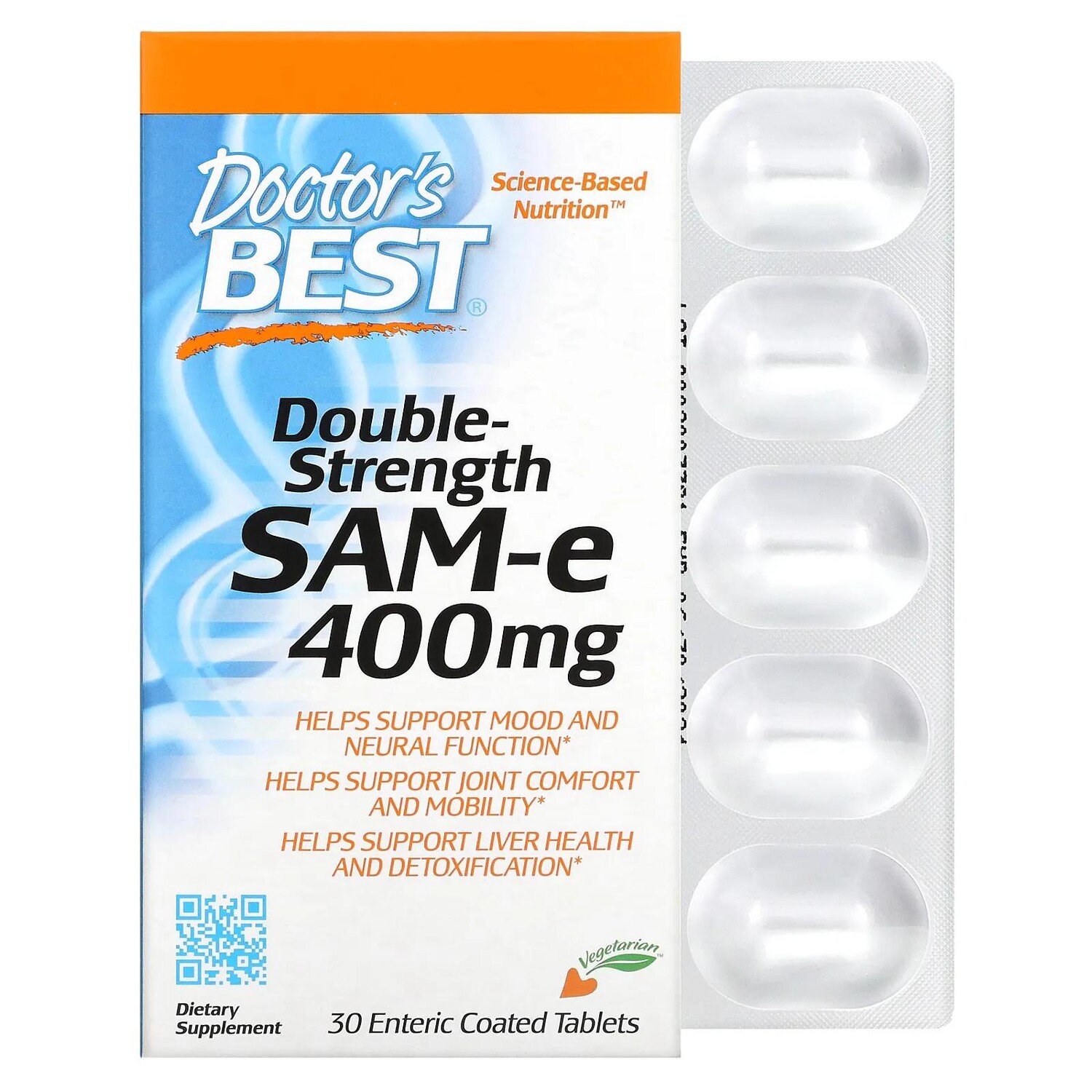 

Doctor's Best SAM-e Double-Strength 400 mg 30 Enteric Coated Tablets