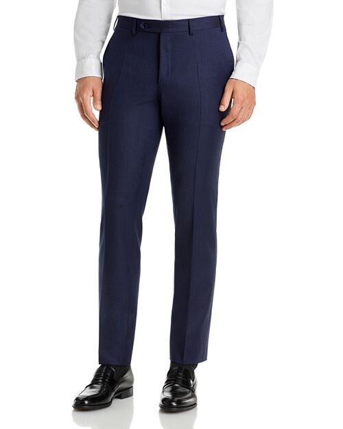 

Костюмные брюки стандартного кроя из текстурной ткани Canali, цвет Blue