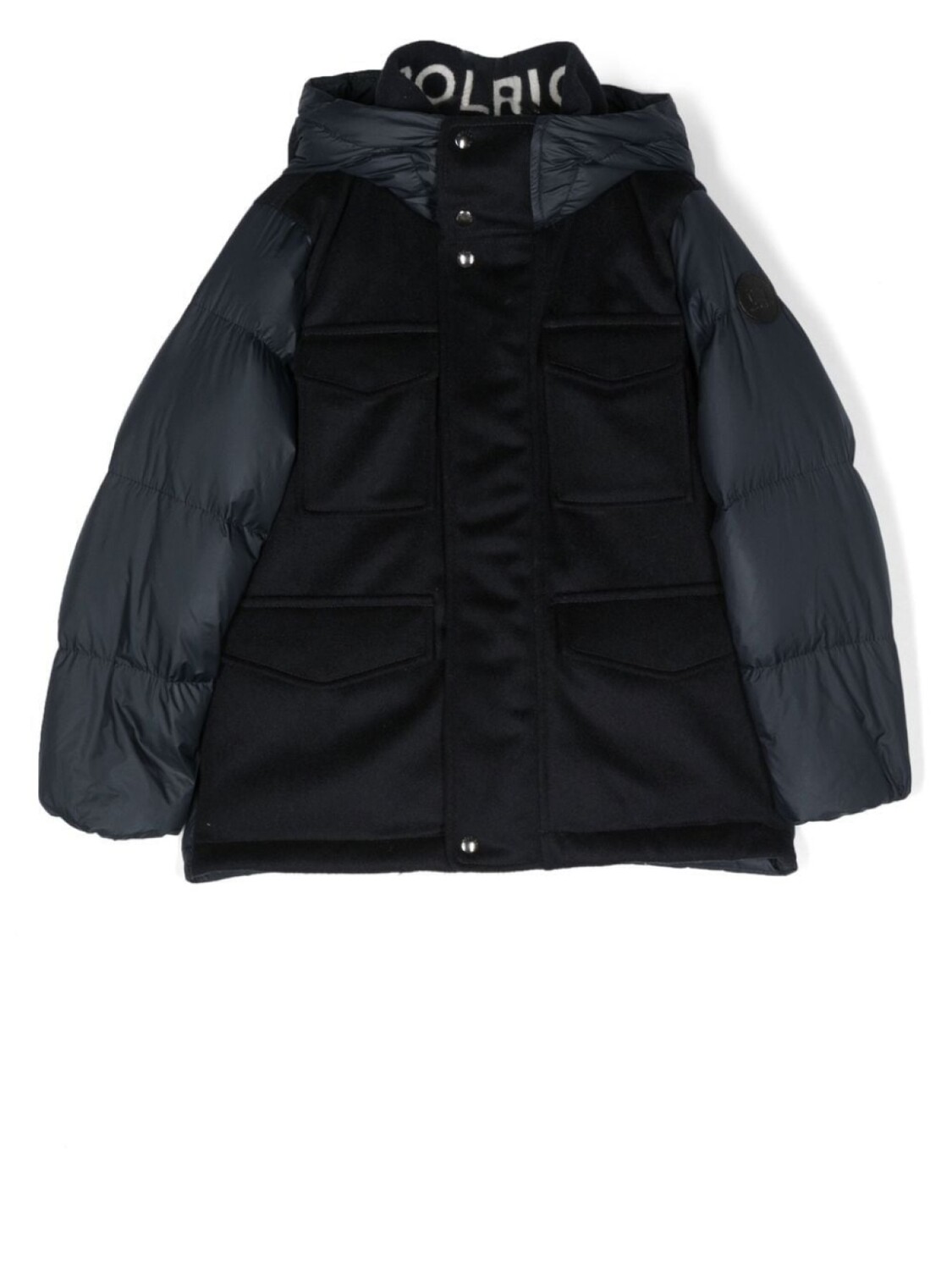 

Woolrich Kids пуховик с капюшоном, синий