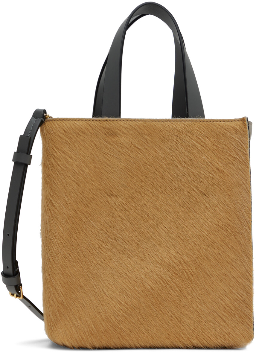 

Taupe & Beige Mini Museo Tote Marni
