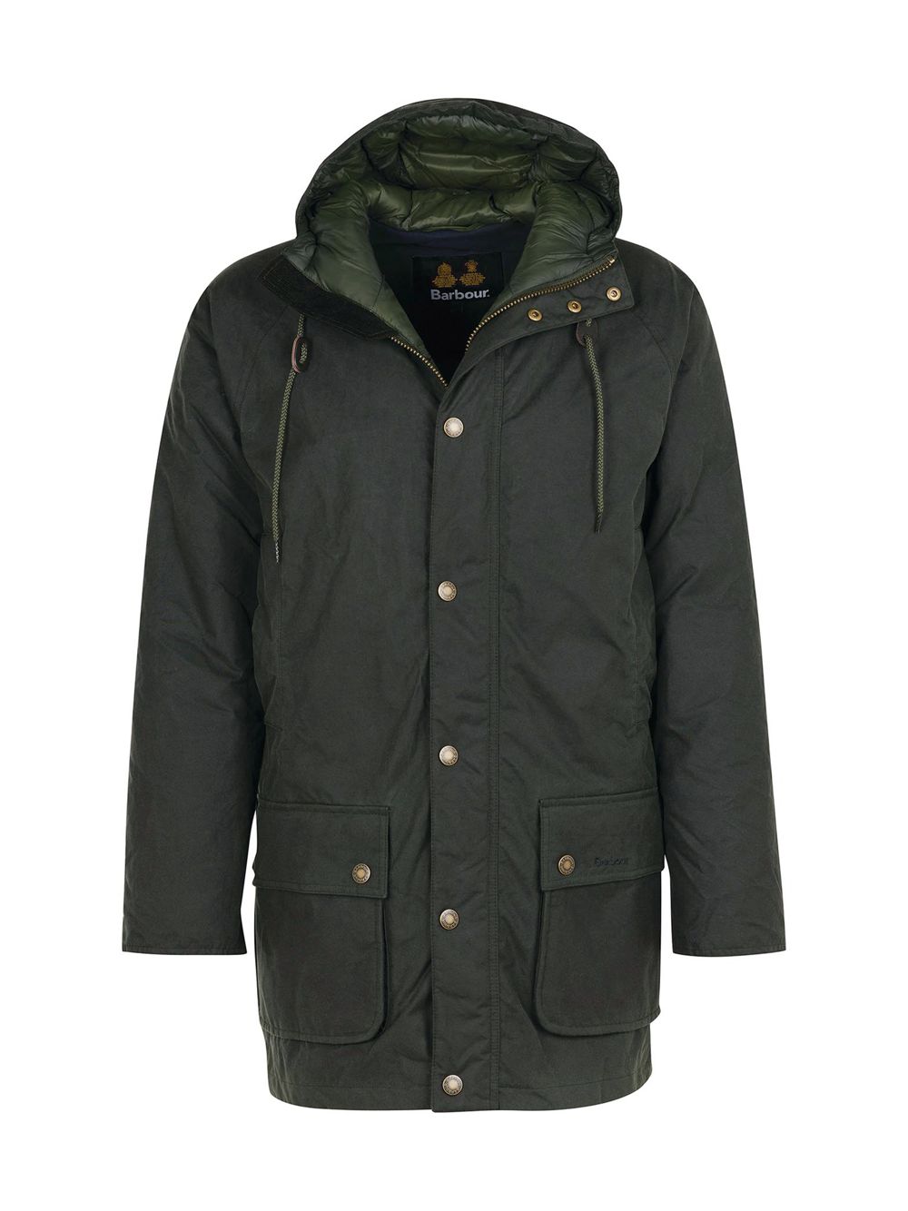 

Вощеная куртка Beaufort с капюшоном Barbour, оливковый