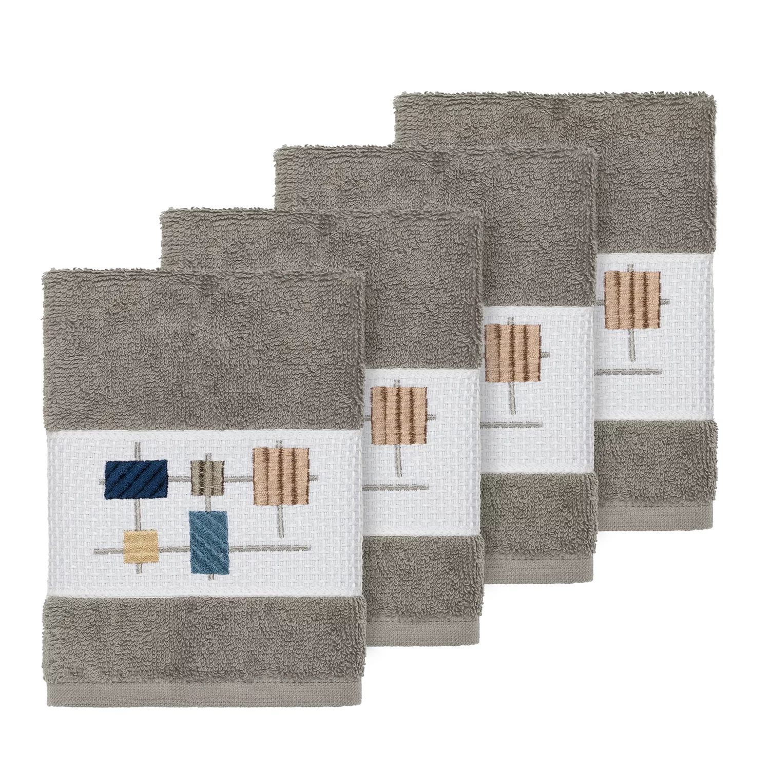 

Linum Home Textiles Турецкий хлопок Khloe Набор мочалок с украшением