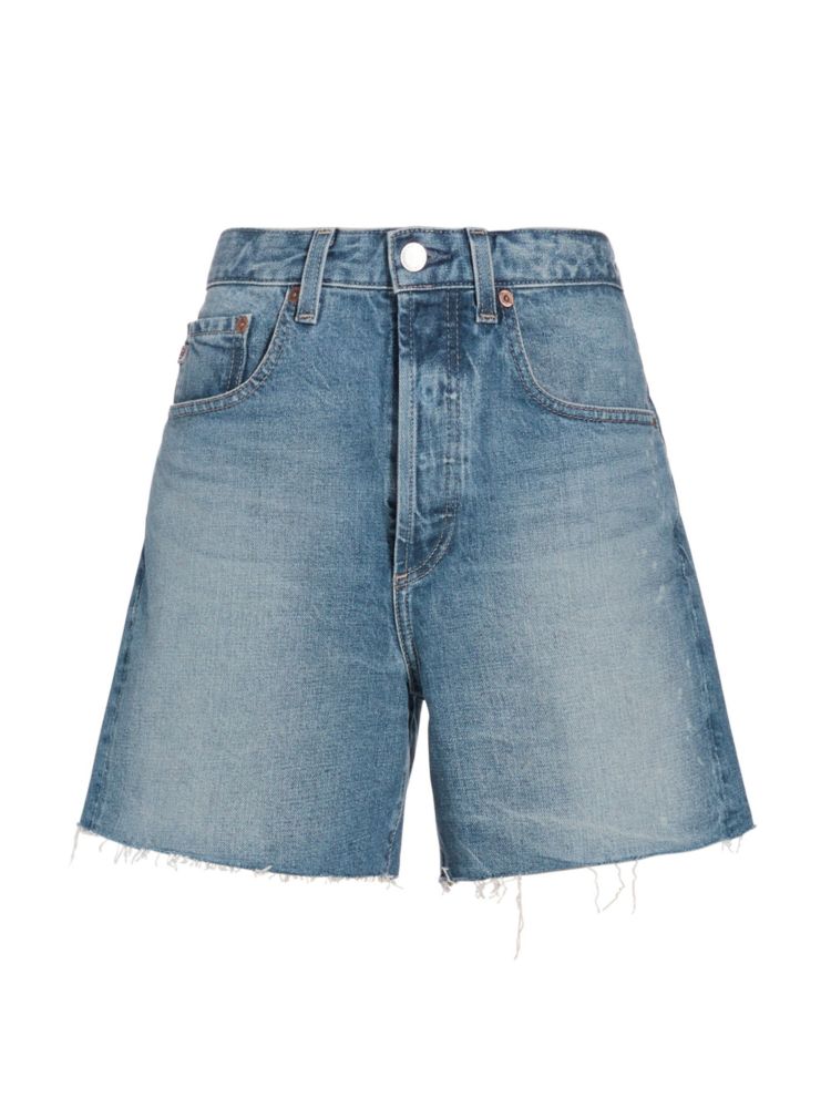 Джинсовые шорты Clove с высокой посадкой Ag Jeans, синий