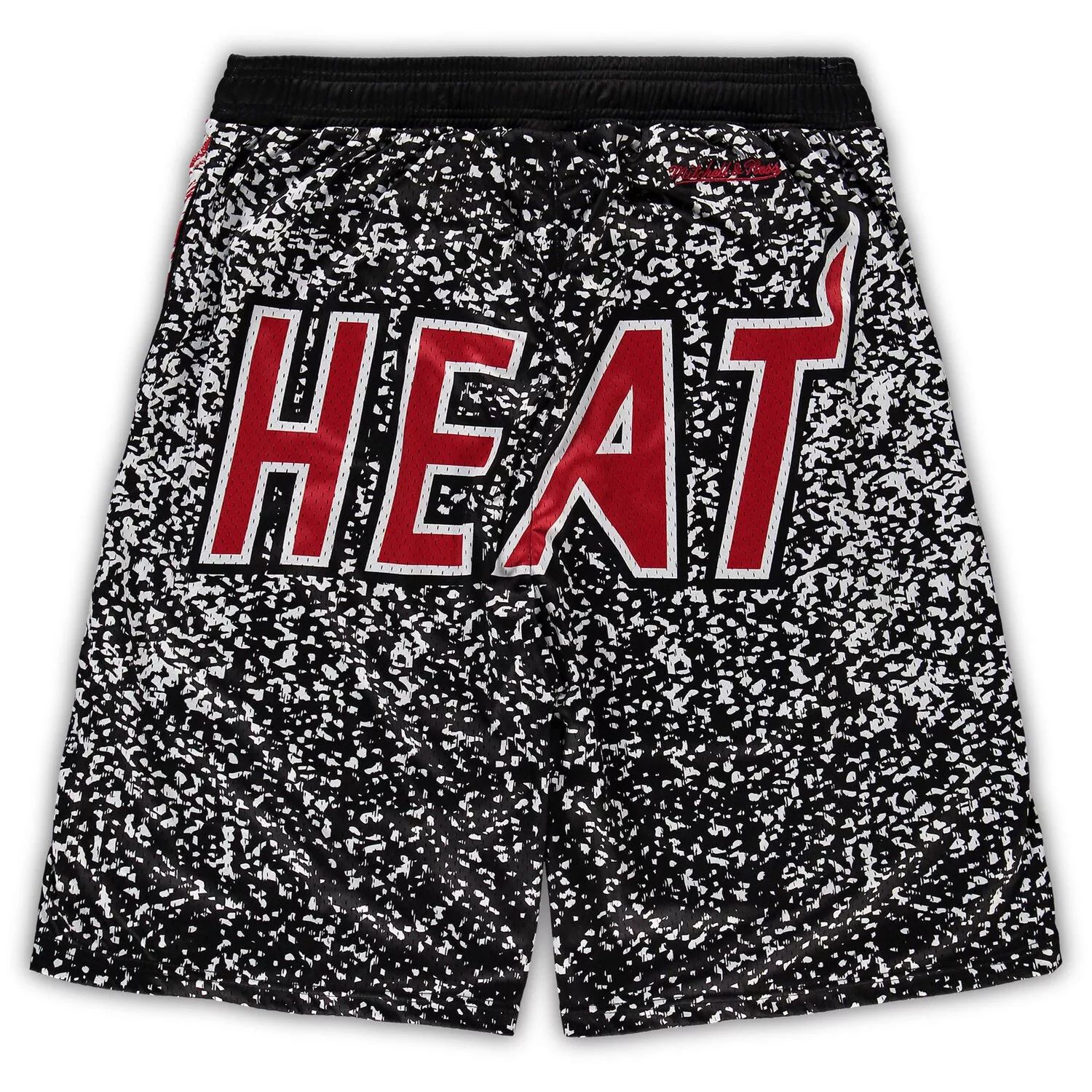 

Мужские классические шорты Jumbotron Mitchell & Ness Black Miami Heat Big & Tall Hardwood Classics