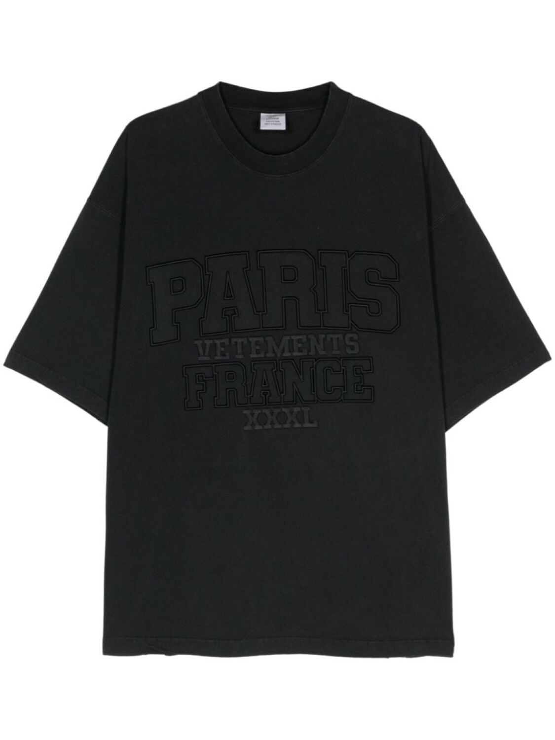 

VETEMENTS футболка с вышитым логотипом, черный