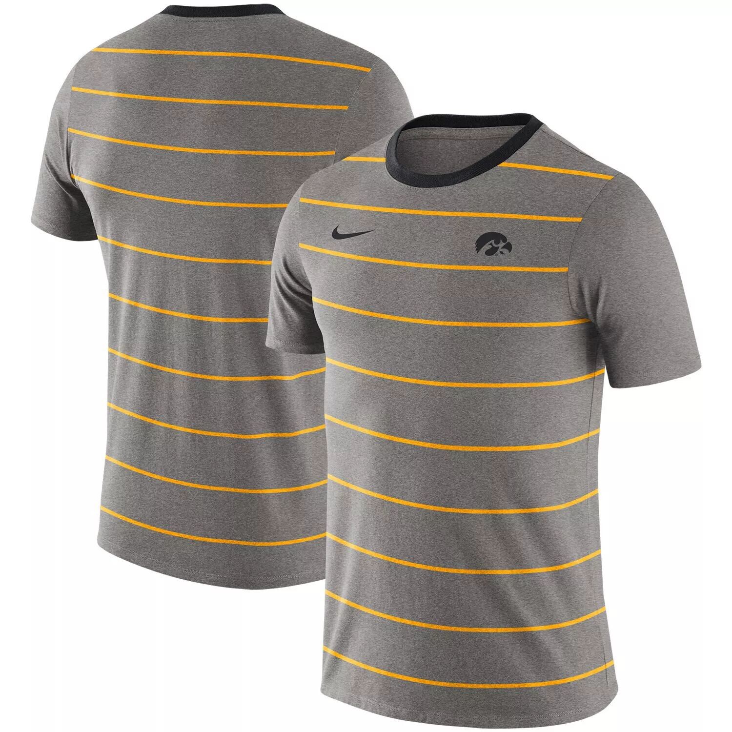 

Мужская футболка Nike Heathered Grey Iowa Hawkeyes Inspired Tri-Blend