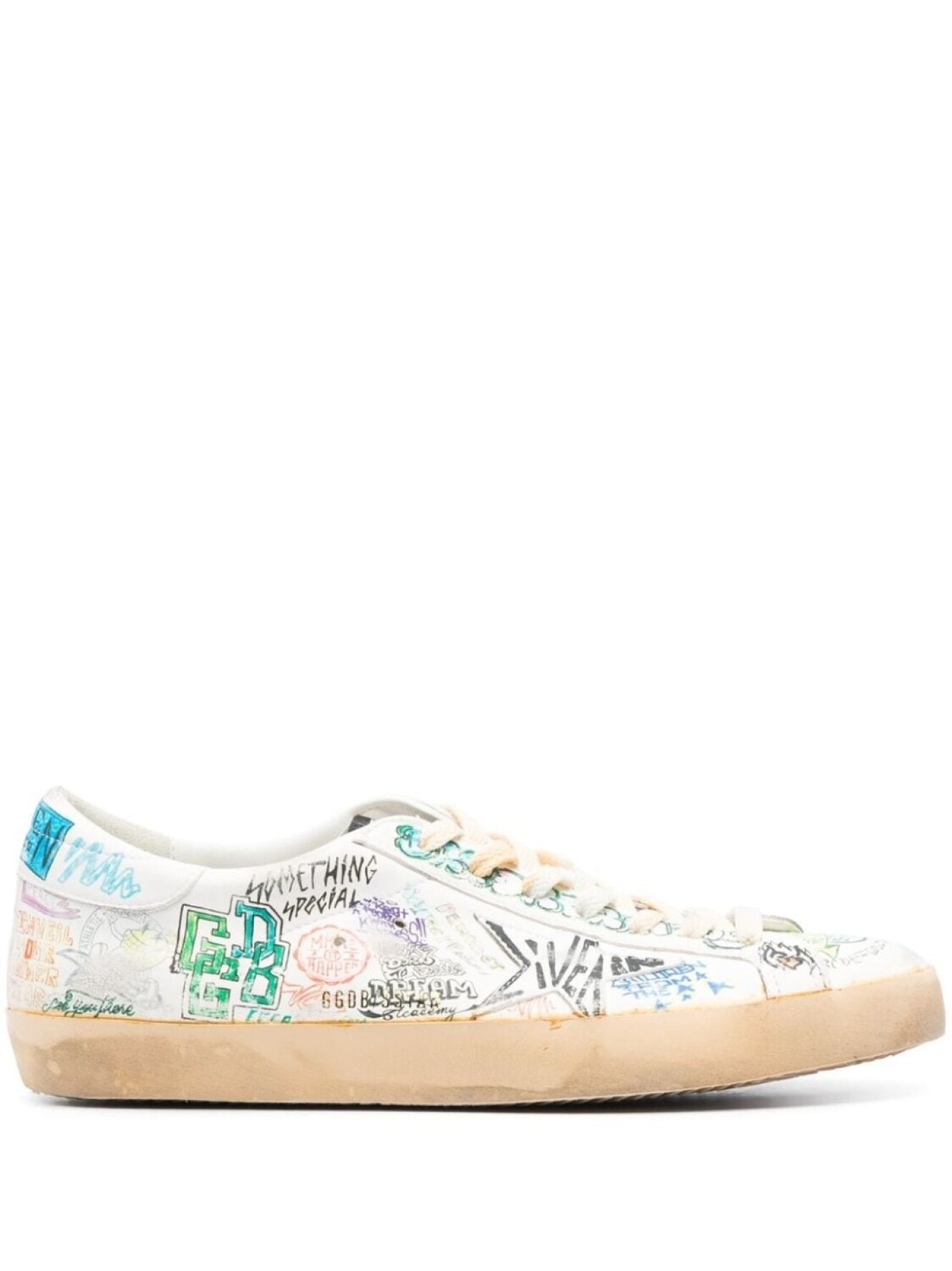 

Golden Goose кеды Superstar с принтом граффити, белый
