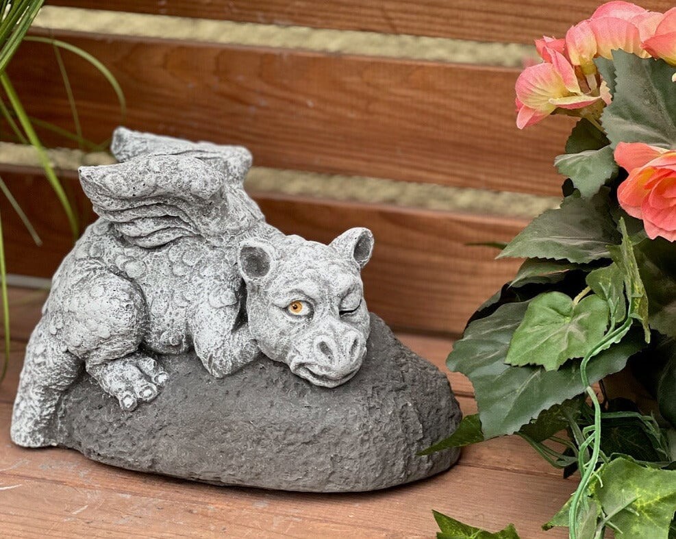 

Stoneandstyle каменная фигура дремлющий дракон дракон морозостойкий литой камень