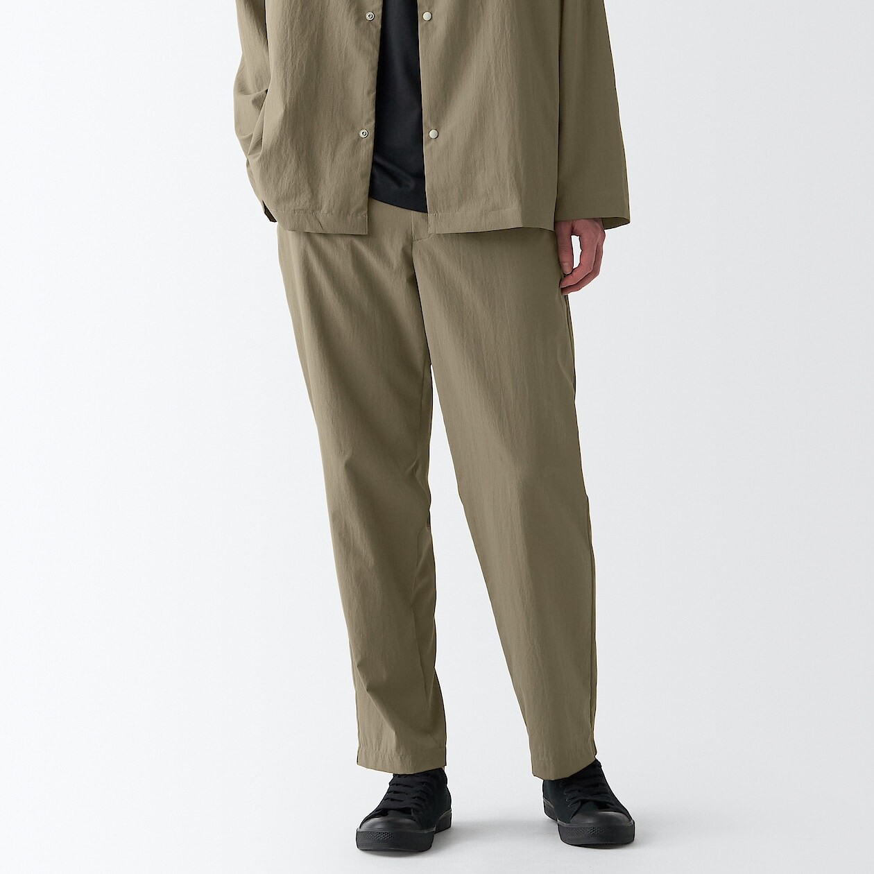 

Дышащие эластичные брюки MUJI, хаки