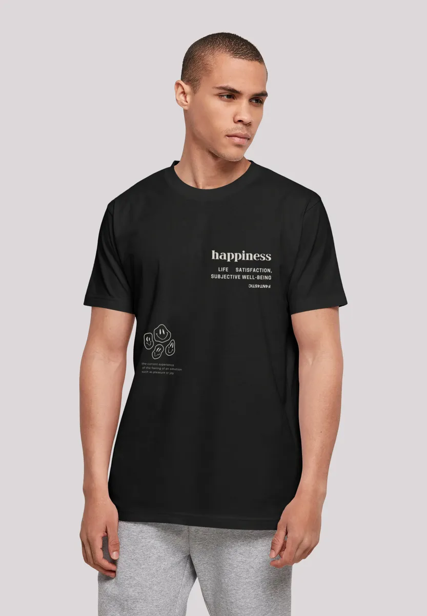 

F4NT4STIC Футболка "happiness TEE UNISEX", принт, черный