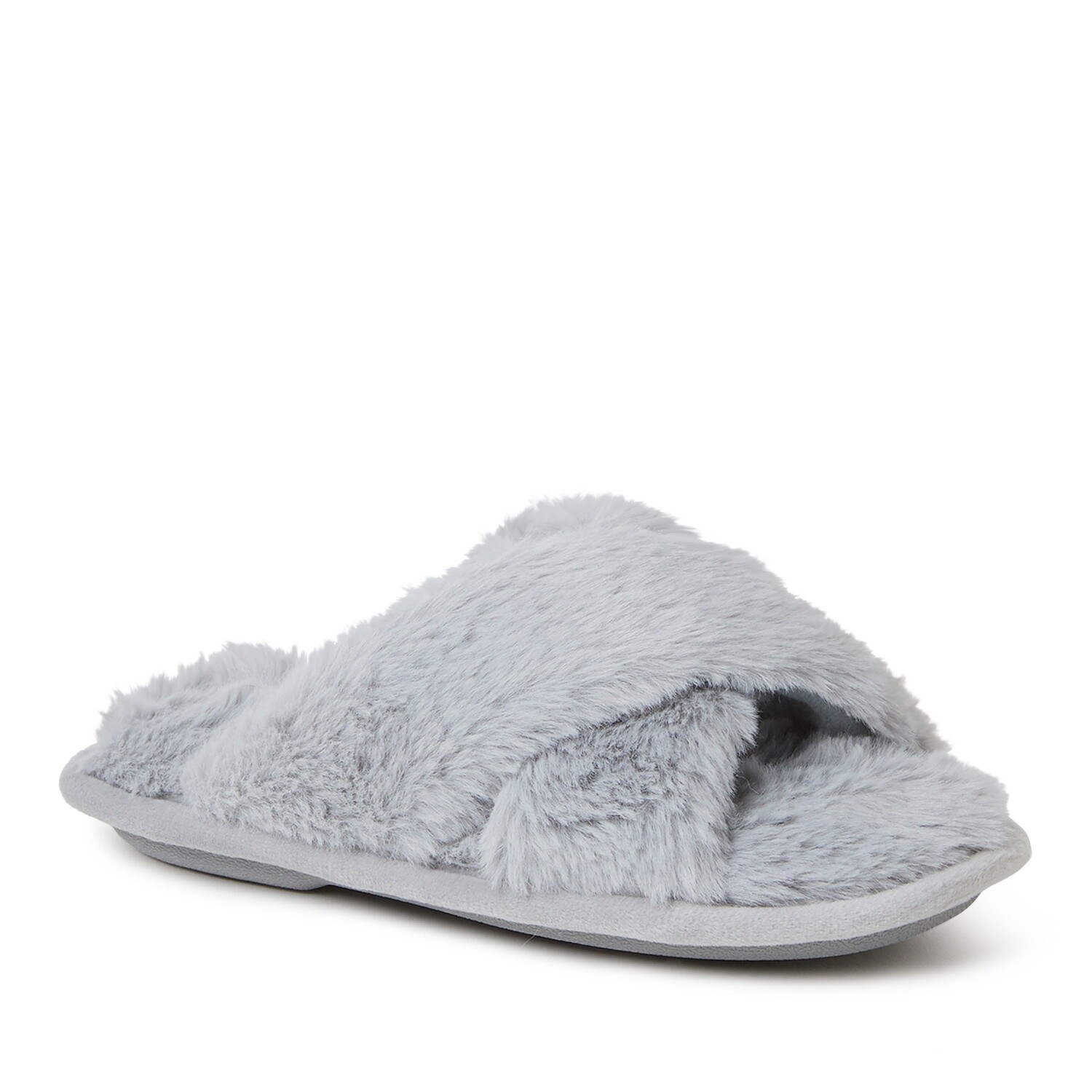 

Детские шлепанцы с перевязью Dearfoams Jess Furry, цвет Sleet