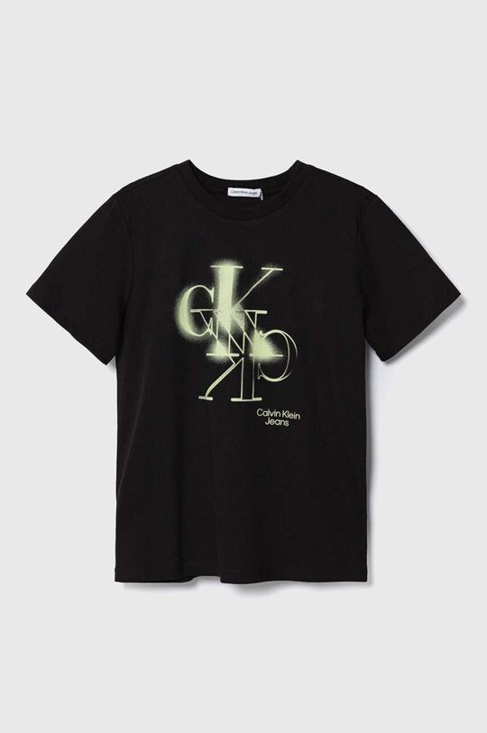 

Хлопковая футболка для детей Calvin Klein Jeans, черный