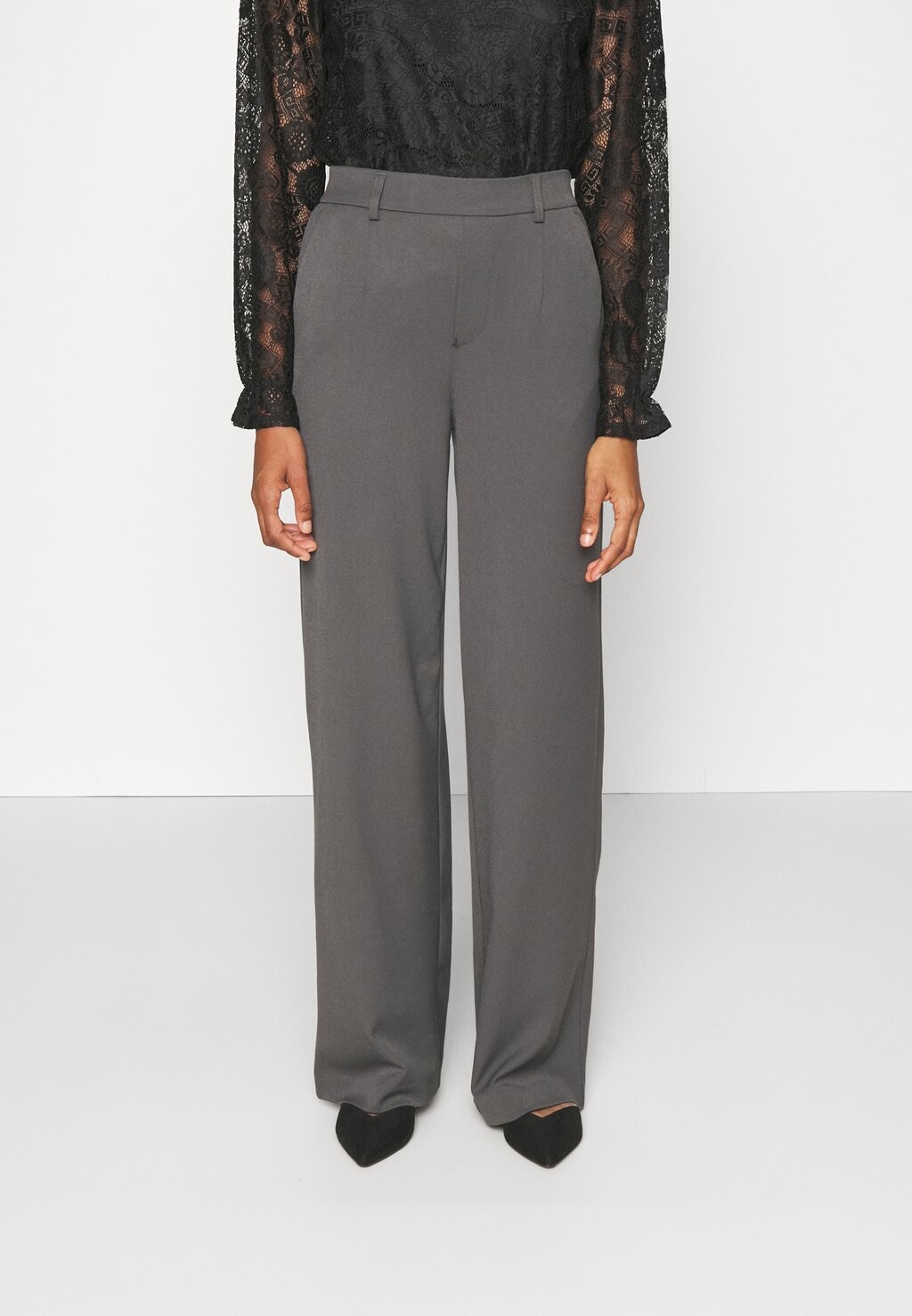 

Брюки Object Objlisa Wide Pant, магнит, Серый