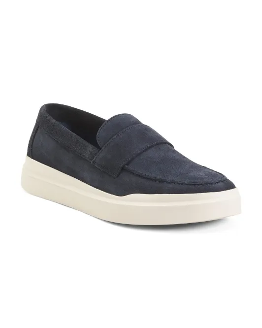 

Мужские замшевые лоферы для вождения, сделанные в Португалии Hermo, темно-синий