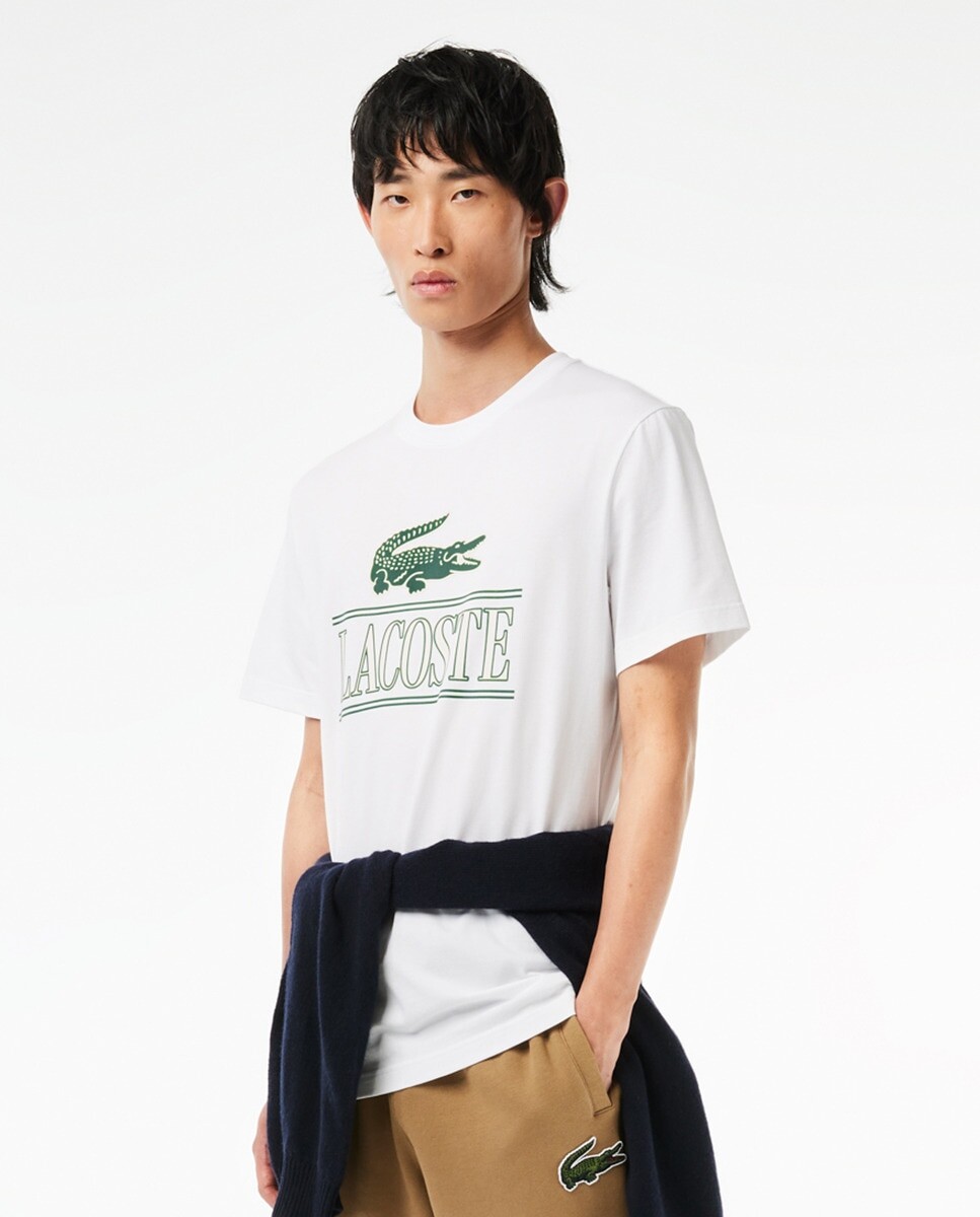 

Футболка стандартного кроя из плотного хлопкового джерси Lacoste, белый