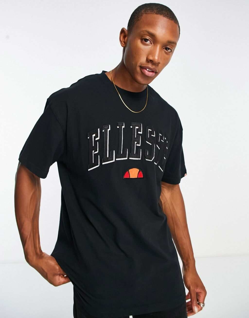 

Черная футболка ellesse Collegiate