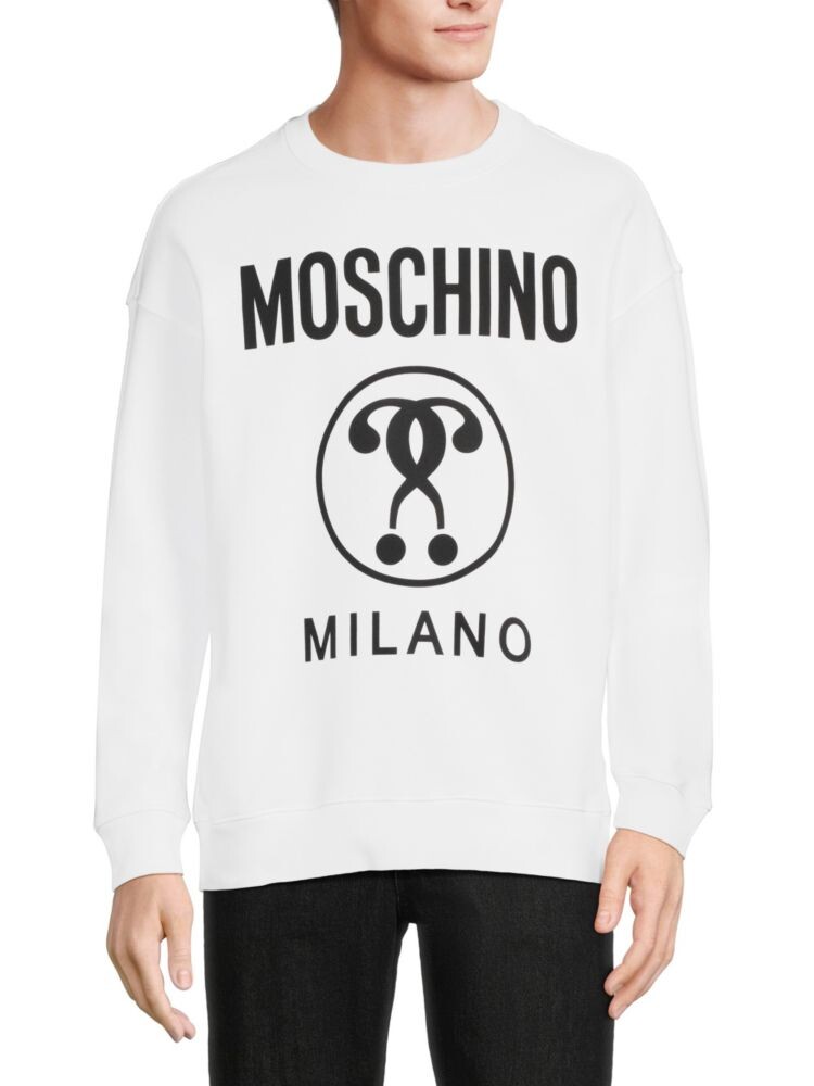 

Толстовка с длинными рукавами и логотипом Moschino, белый