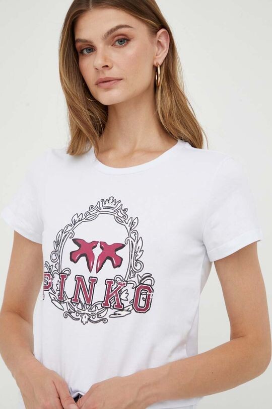 

Футболка из хлопка Pinko, белый