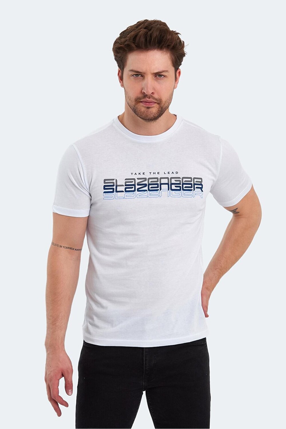 

PALLU Мужская футболка белая SLAZENGER, Белый