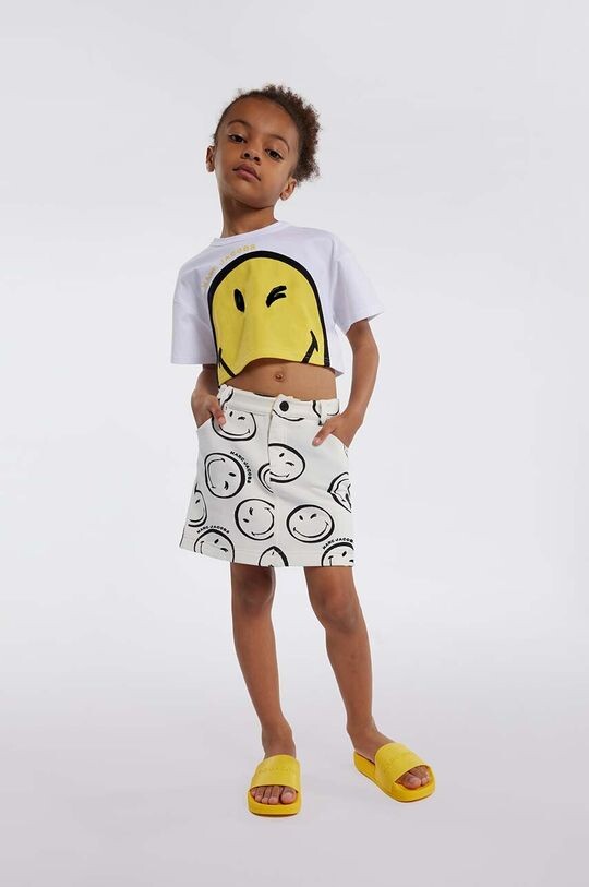 

Marc Jacobs Детская хлопковая футболка Smiley, белый