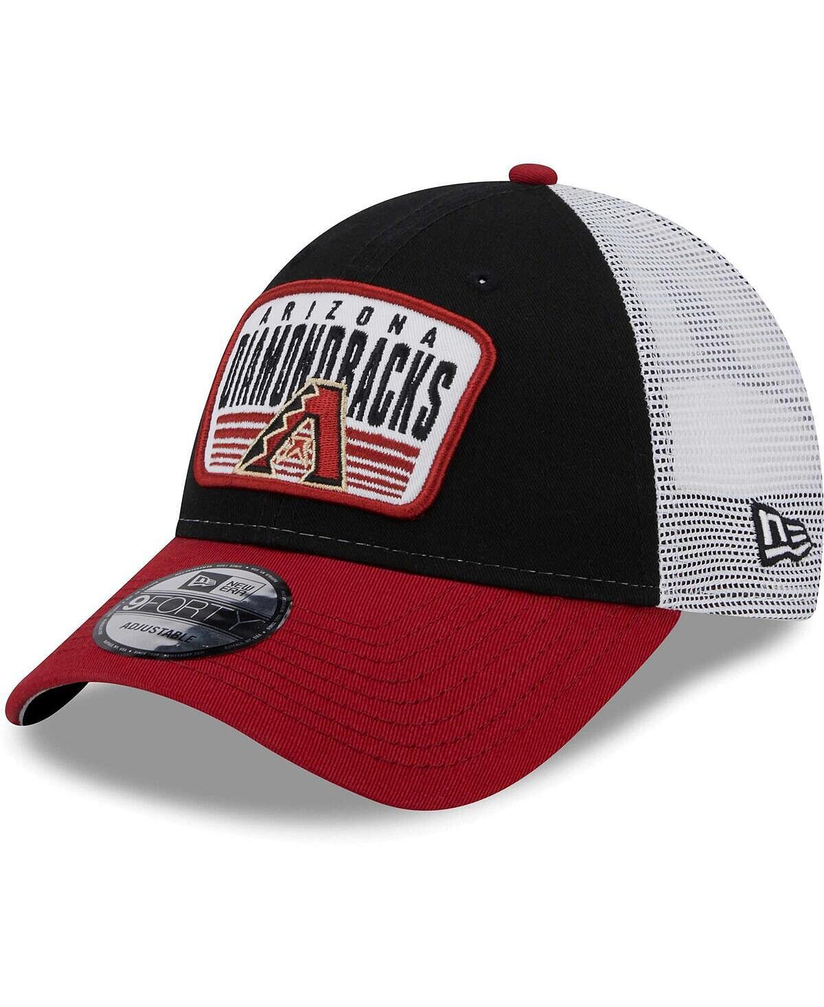 

Мужская черная кепка Snapback Arizona Diamondbacks с двухцветной нашивкой 9FORTY New Era