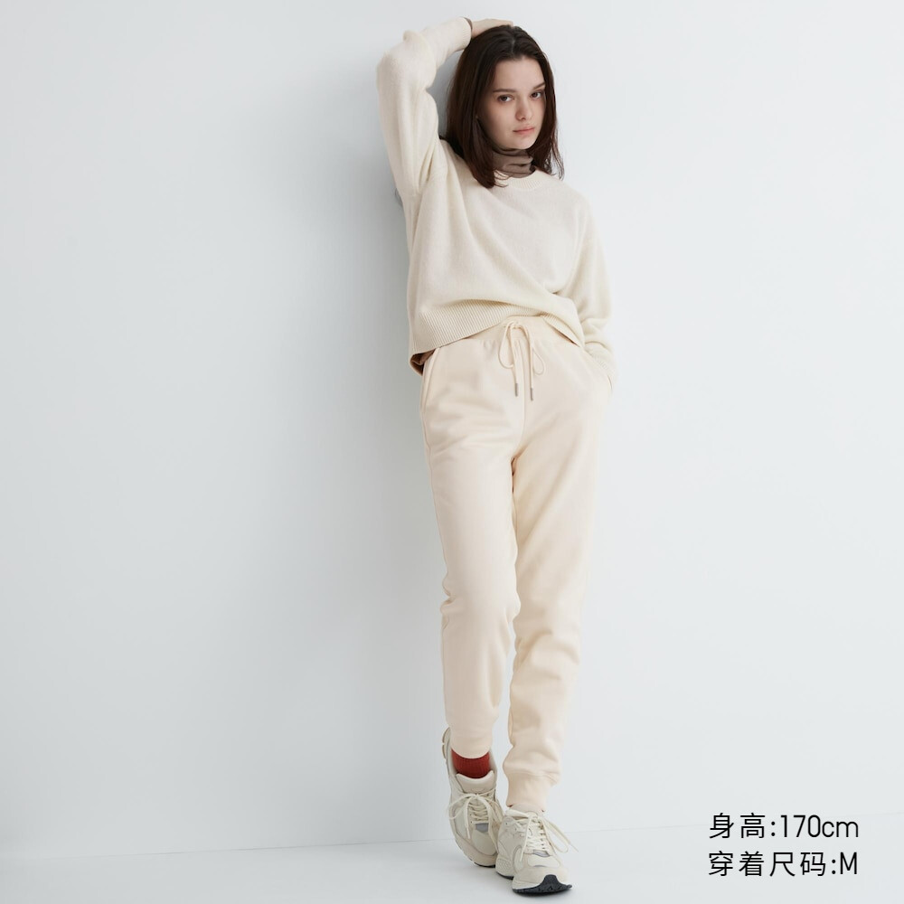 

Женские штаны Uniqlo HEATTECH из искусственного шерпа, молочно-белый