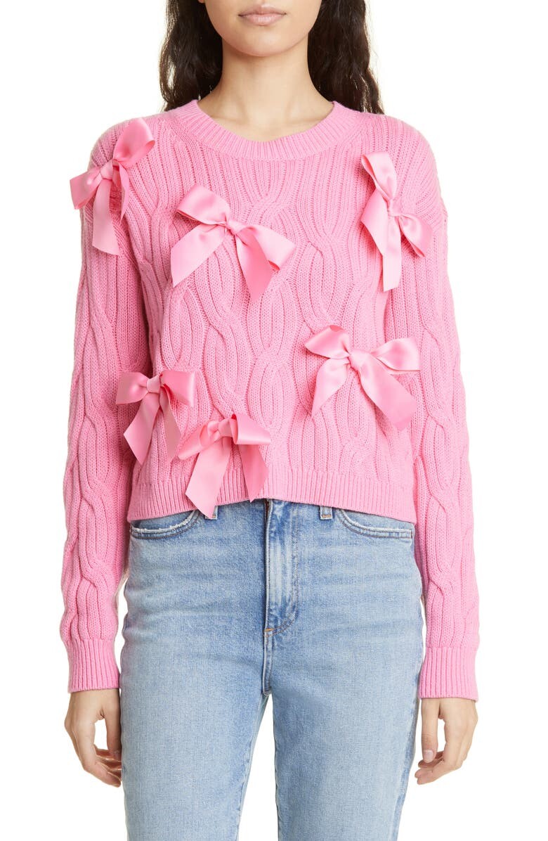 

Вязаный свитер свободного кроя Beau с бантом ALICE + OLIVIA