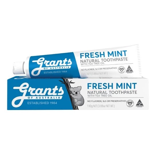 

Натуральная освежающая зубная паста Fresh Mint Natural Toothpaste без фтора, 110 г Grants of Australia