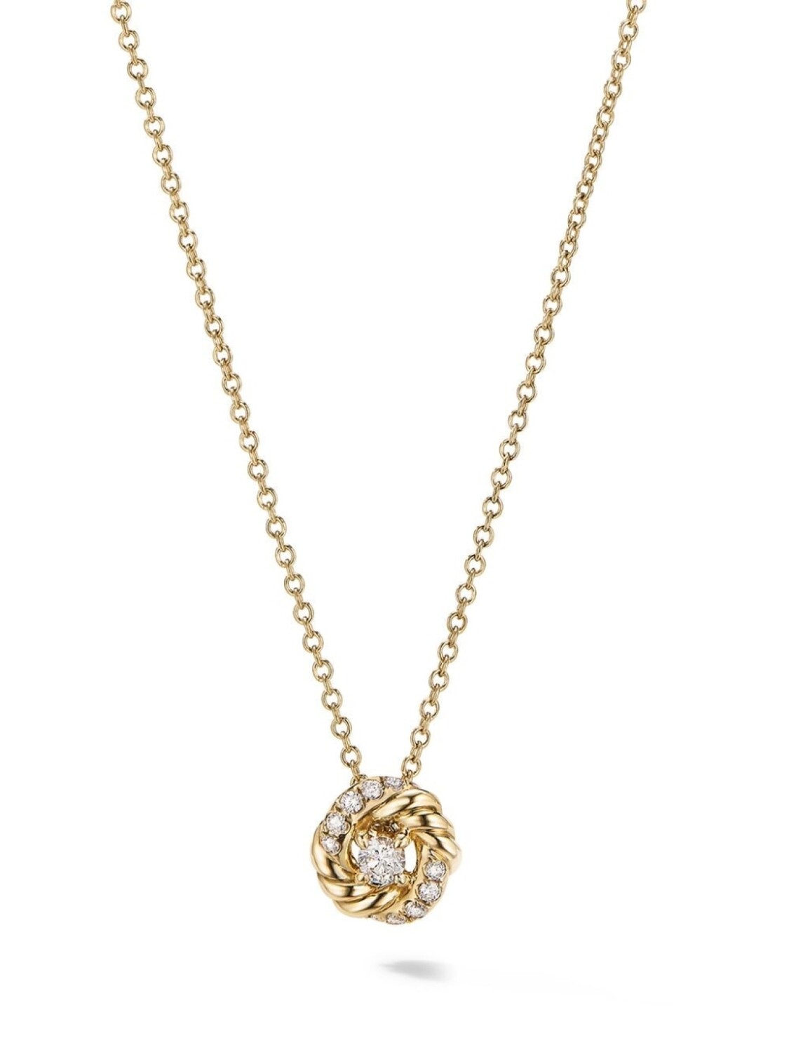 

Колье Petite Infinity из желтого золота с бриллиантами David Yurman, золотой