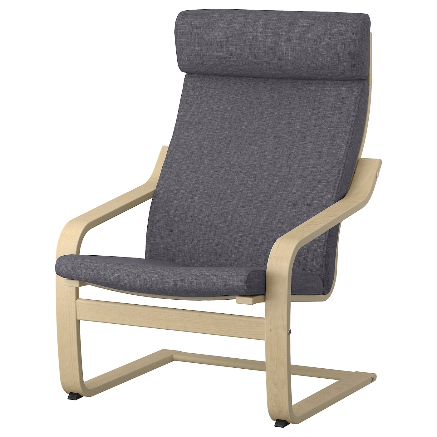 ПОЭНГ Кресло, березовый шпон/Скифтебо темно-серый POÄNG IKEA кресло для геймеров karnox legend tr серый