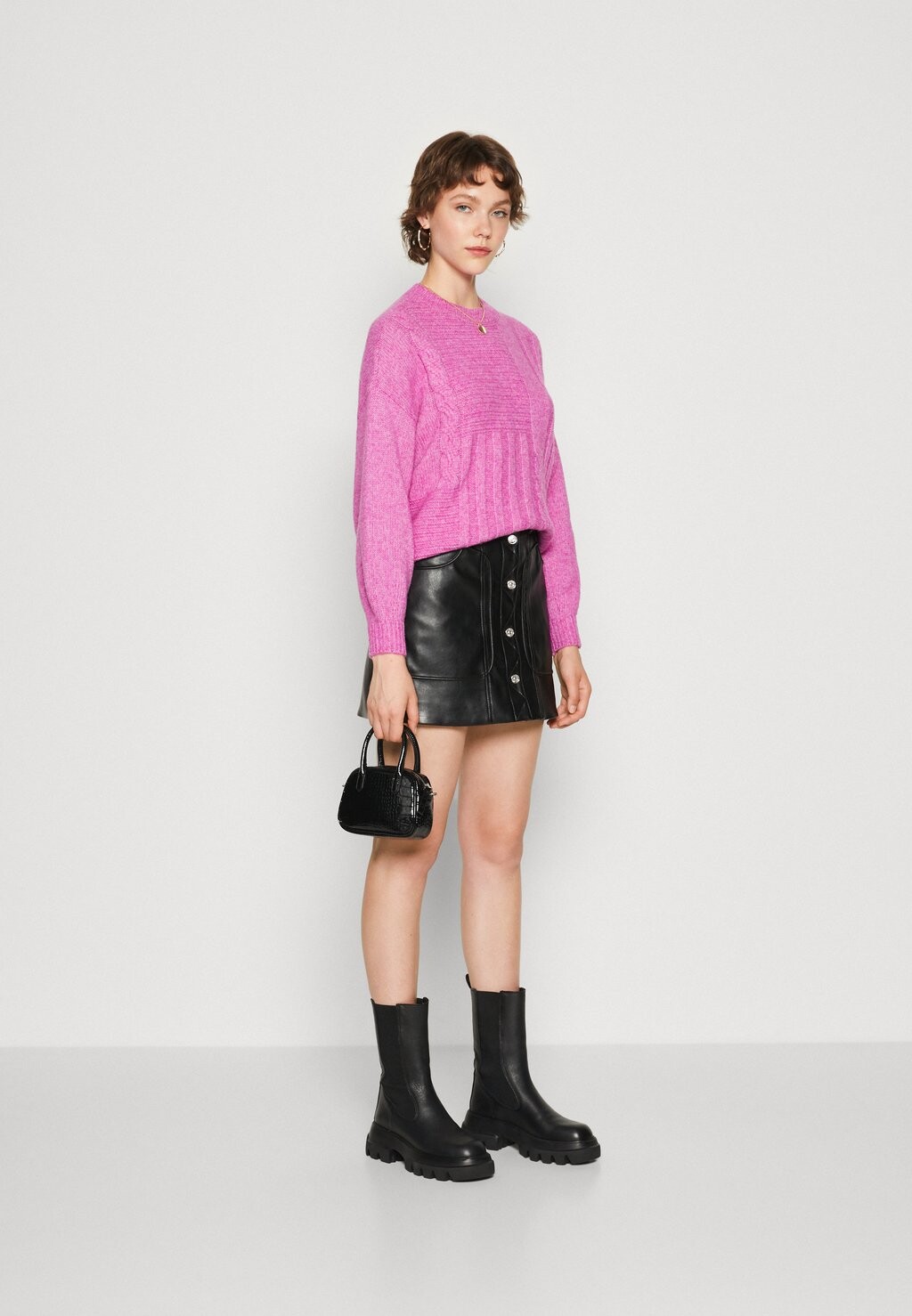 

Свитшот Pieces PCJAYLEE LS MOCK NECK, цвет radiant orchid