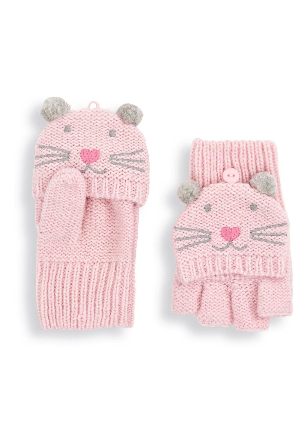 

Перчатки на полпальца Cat JoJo Maman Bébé, розовый